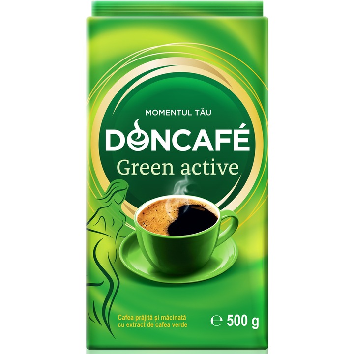 Cafea macinata Doncafe Green Active cu extract de cafea verde, 500g