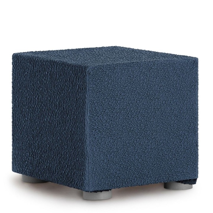 Еластичен калъф за табуретка POUF, 40X40 см, Eysa, Premium ROC C03 Blue