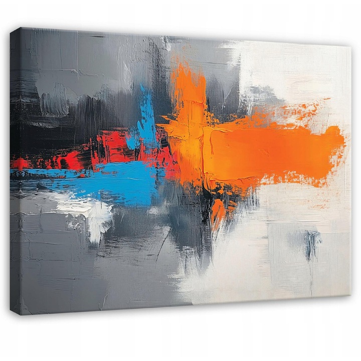 Tablou Canvas, Abstract, 100x70 cm Gri, Decorative, Living, Bucatarie, PP15492O1