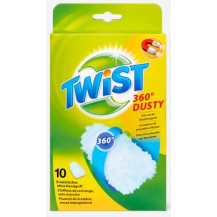Set 10 insertii pentru praf 360 Dusty, Twist, 20x8x5cm, plastic