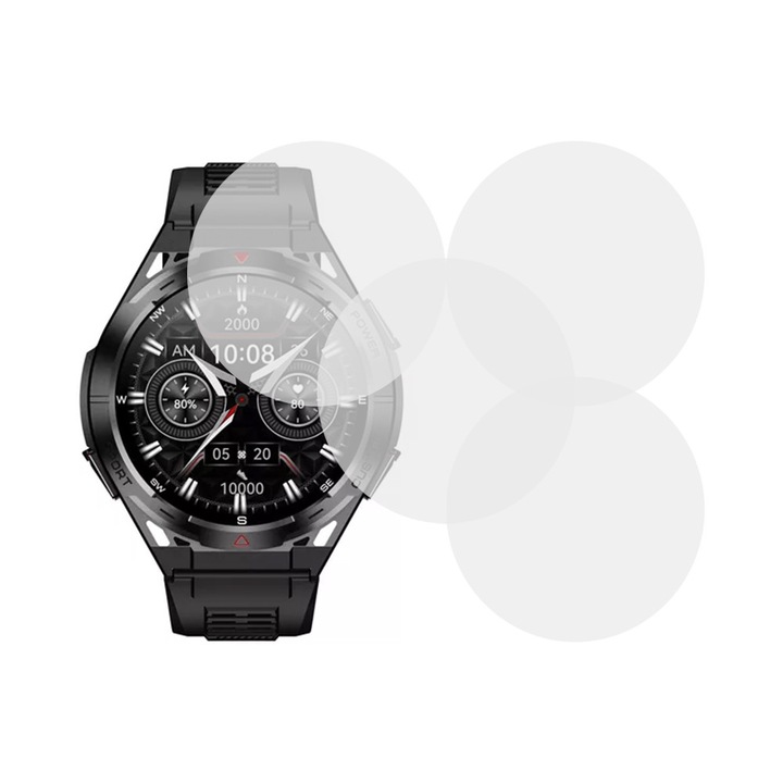 Комплект от 4 фолиа, съвместими с Cubot GT1, Comando Shield Full Glue, Възобновяем силиконов хидрогел, Anti-shock и против счупване, SlimLine NanoShield, Transparent