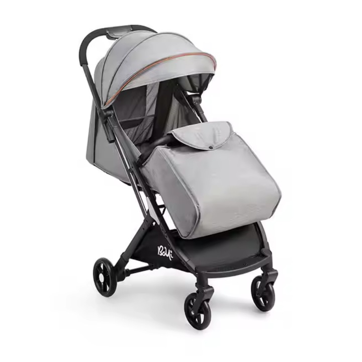 Сгъваема спортна количка, светло сива