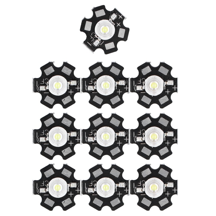 LED Модул 1W LR-20260824-6048, поток 90 lm, бяла светлина, алуминиев радиатор тип звезда