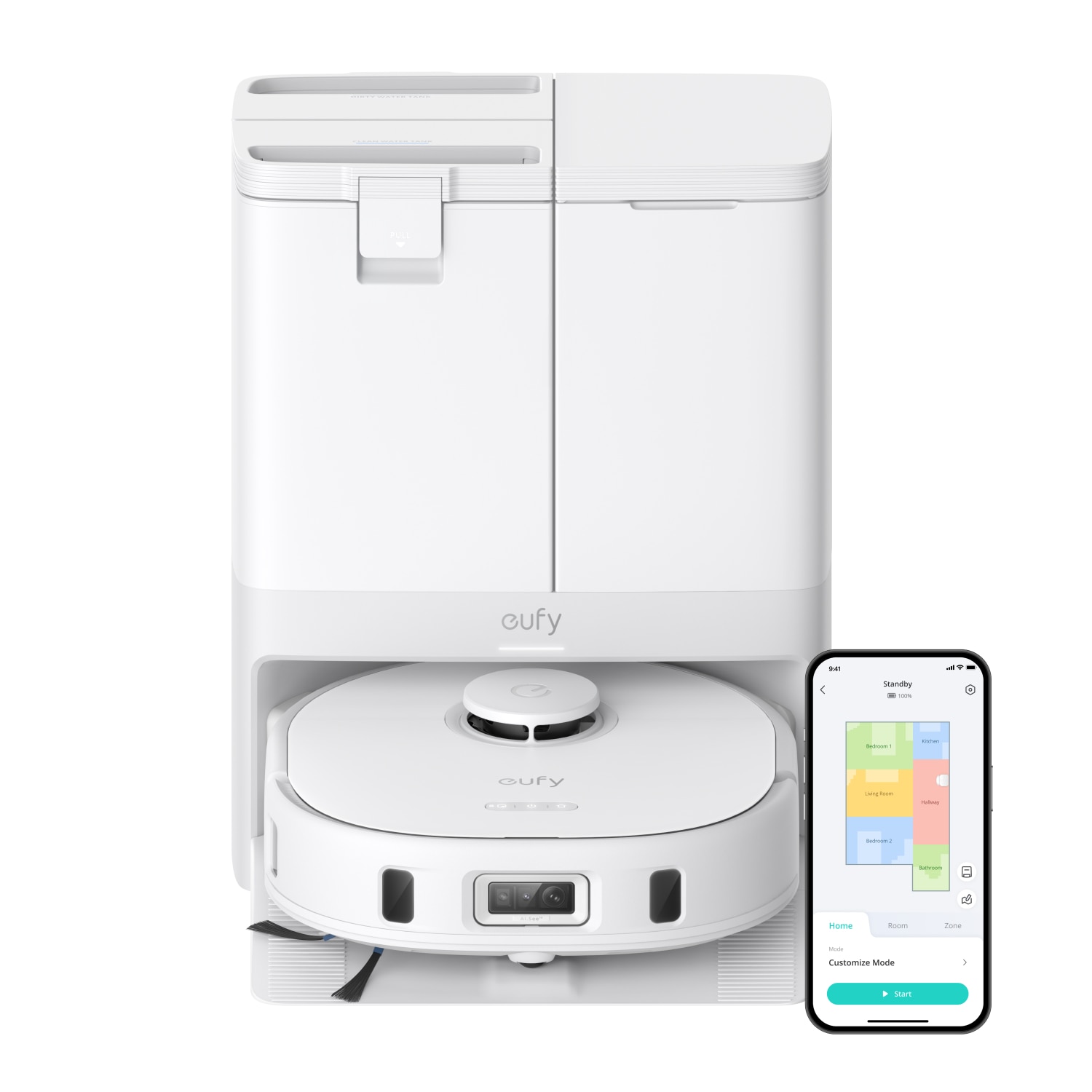 Aspirator robot eufy X10 Pro Omni, 8, 000 Pa, Dual Mop, AI, Alb