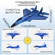 RC самолет с фиксирано крило, аеромоделизъм, Feicaeesa®, 2.4Ghz, USB презареждащ се изтребител от EPP пяна, жълт