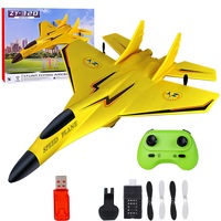 Avion RC Modelism Aeronautic cu Aripi Fixe, Feicaeesa®, 2.4Ghz, Avion de Lupta Spuma EPP Reincarcabil USB, Galben