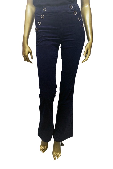 Дамски джинси ETAM P Cossy, Рипсено кадифе, Памук, Тъмносин