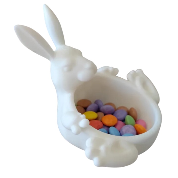 Mini bol sub forma de iepure, alb, PLA