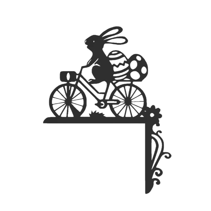 Decoratiune de Paste tip coltar, PLA, negru