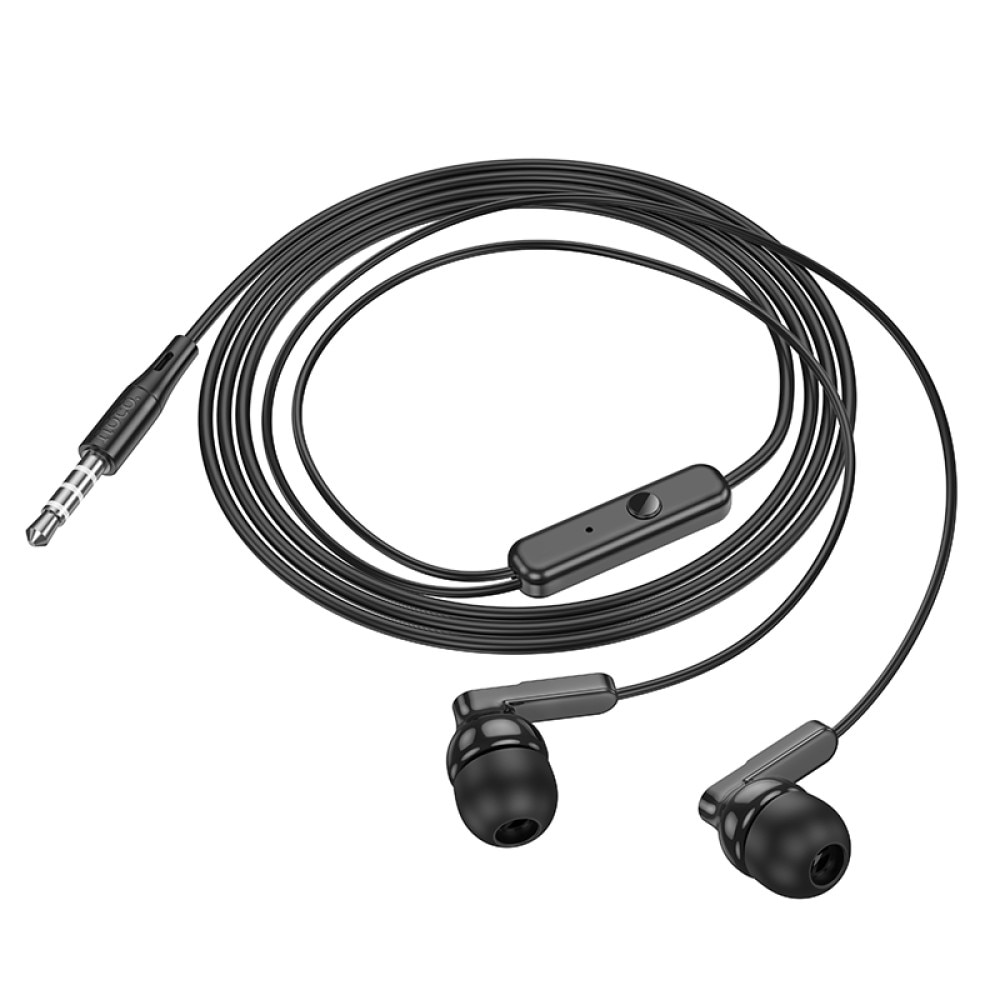 Casti cu Fir Hoco (M121), In Ear, 3.5mm, 1.2m, Mic & Volume Key, HiFi, Black