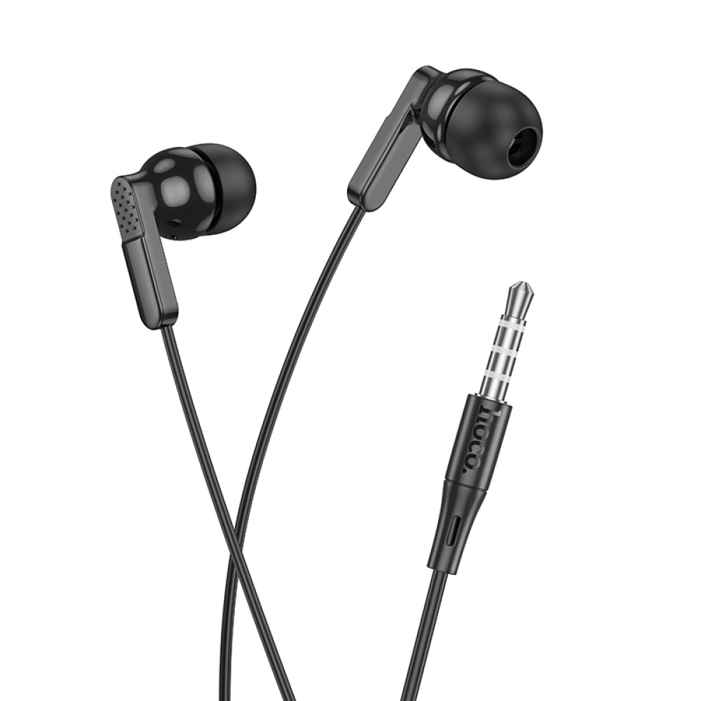 Casti cu Fir Hoco (M121), In Ear, 3.5mm, 1.2m, Mic & Volume Key, HiFi, Black
