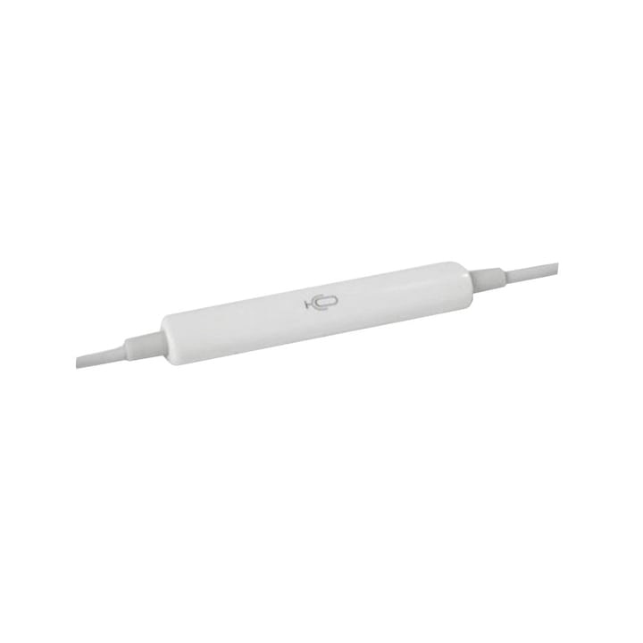 Casti In ear cu microfon, conexiune Jack 3.5 mm, sunet clar si baza puternica, design ergonomic si confortabil, control integrat pentru apeluri si muzica, alb