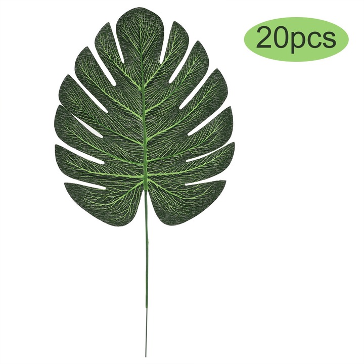 Műpálmalevél készlet 20 db zöld 30cm