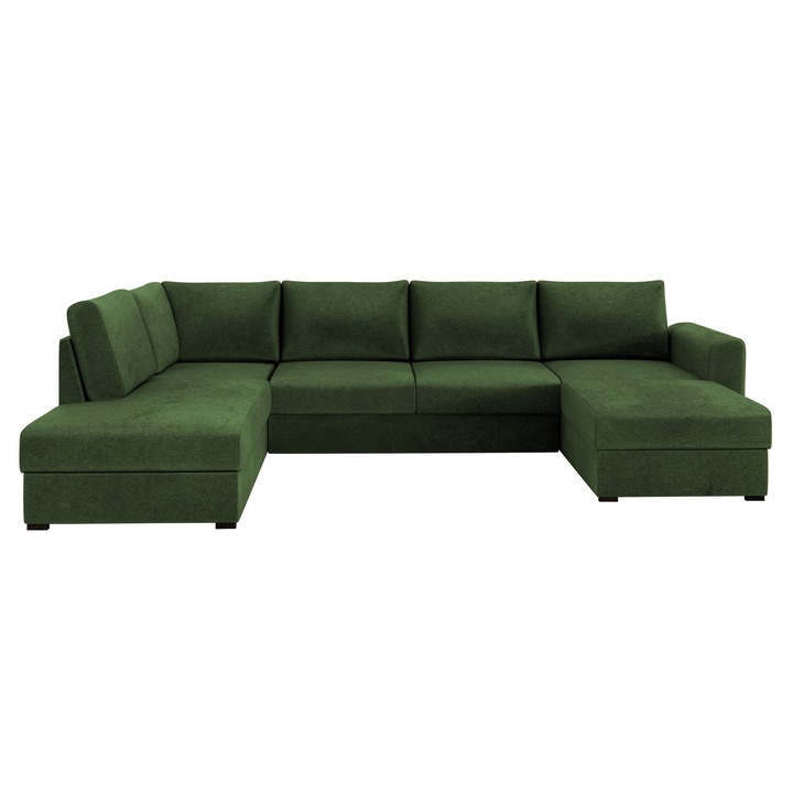 Coltar rabatabil Szafran Stanga, MIRJAN 24, verde sticla, 188x305x85 cm