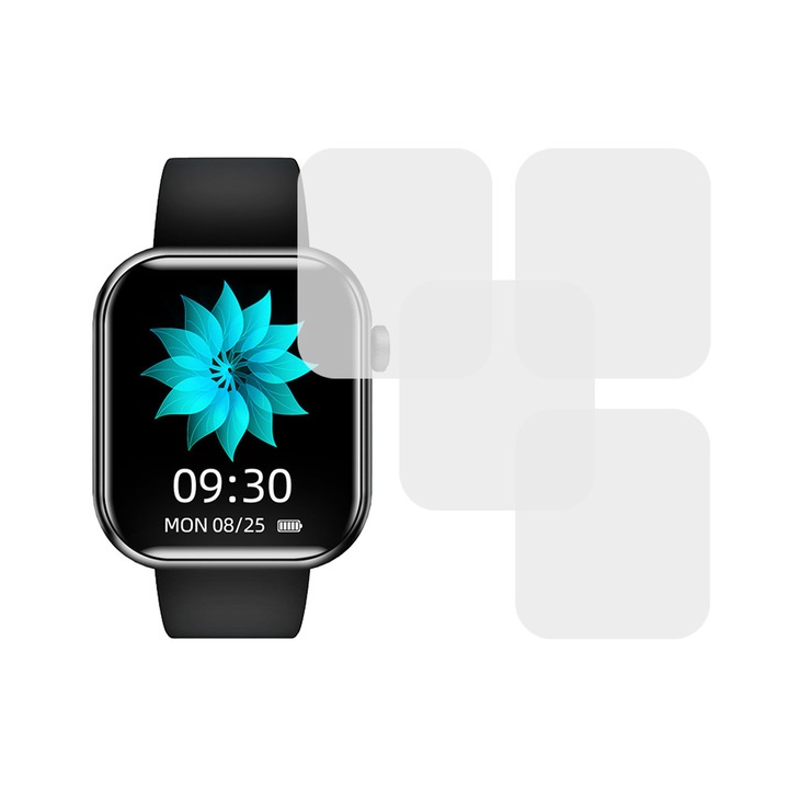 Комплект от 4 x фолио, съвместимо с Cubot C5, Comando Shield Full Glue, Renewable силиконов хидрогел, Anti-shock и против счупване, SlimLine NanoShield, Transparent