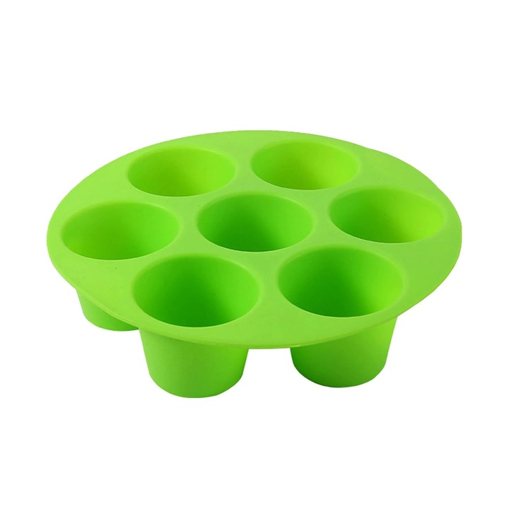 Tava copt silicon YANYXR 21x4cm verde albastru negru set 7 forme rotunde