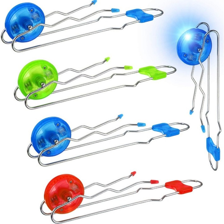 Set de 5 yo-yos cu lumini, 26x5cm, rosu/albastru/verde