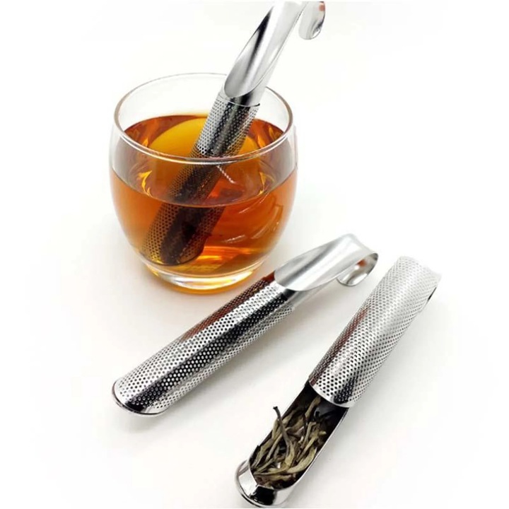 Set 2 infuzoare ceai, ZYBLSSBB, otel inoxidabil, 14x3x2cm, argintiu
