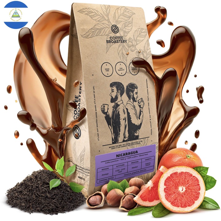 Кафе на зърна, Coffee Broastery Nicaragua Colibrí Azul Speciality, Прясно изпечено, Арабика, 400 г