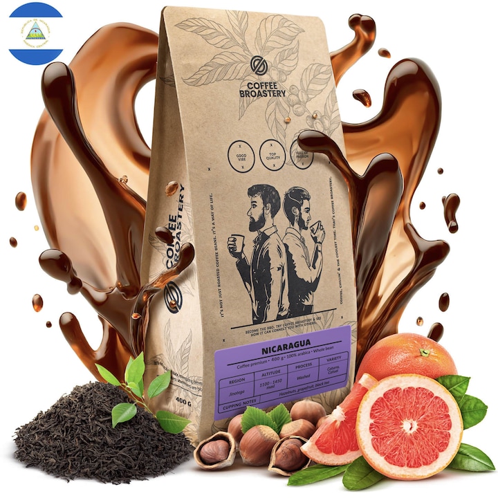 Кафе на зърна, Coffee Broastery Nicaragua Colibrí Azul Speciality, Прясно изпечено, Арабика, 400 г