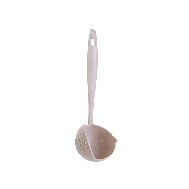 Strecuratoare cu maner lung HERUSI, 2 in 1, filtru rotund, antiarsura, negru