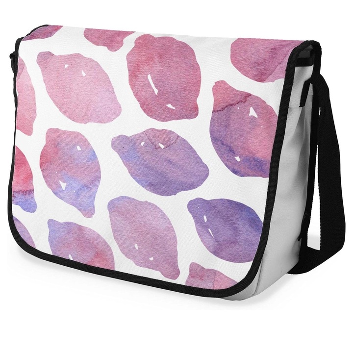 Le Jardin női táska, 29x36cm, geometrikus dizájn, pamut, többszínű