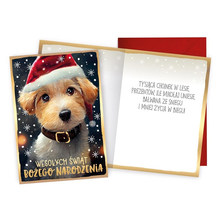 Felicitare Boze Narodzenie, PASSION CARS KUKARTKA, 11,7x16,6cm, set cu plic