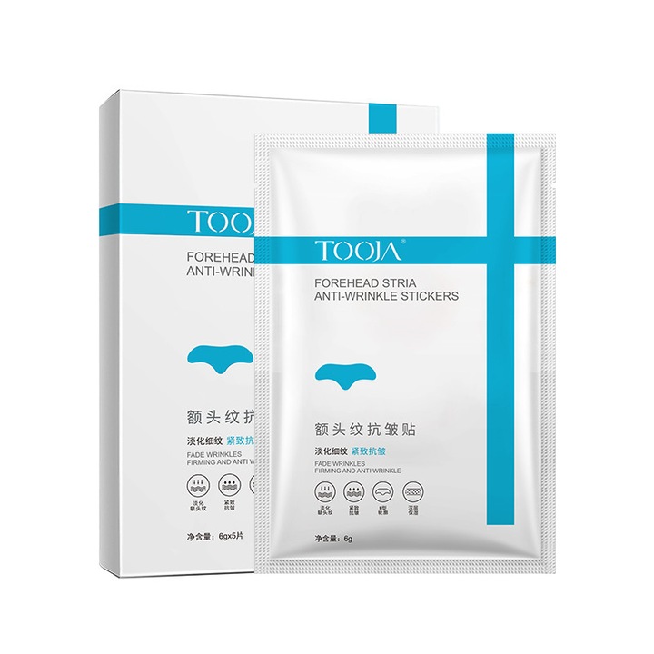 Pachet de 42 Masti Anti-rid pentru Frunte TOOJA, Estompeaza ridurile, Elasticitate imbunatatita, Fara alunecare