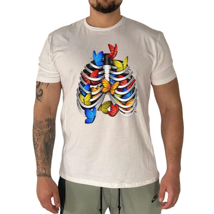 Uniszex póló, nyomtatással, pamut, S-XL