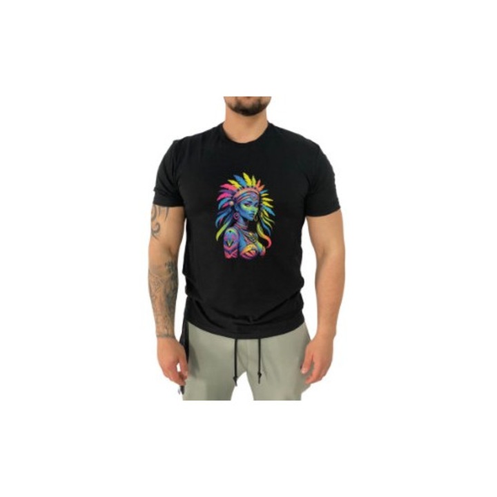 Uniszex póló, nyomtatással, pamut, S-XL