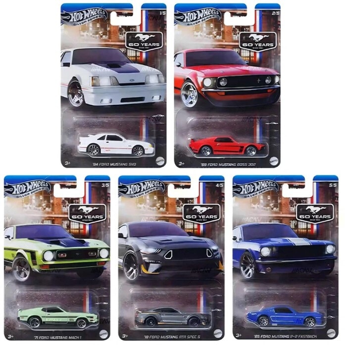 FORD concept 3 Pcs. コブラ ムスタング Masinuta Hot Wheels, Ford Mustang Cobra R, rosu, colectie 1993