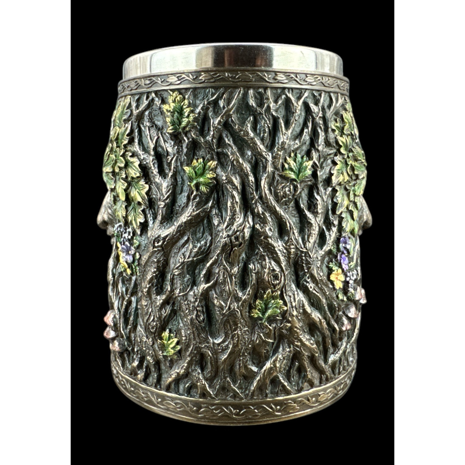 Statueta Greenman Mug - arborele vietii Veronese WU78001A4, Rasin