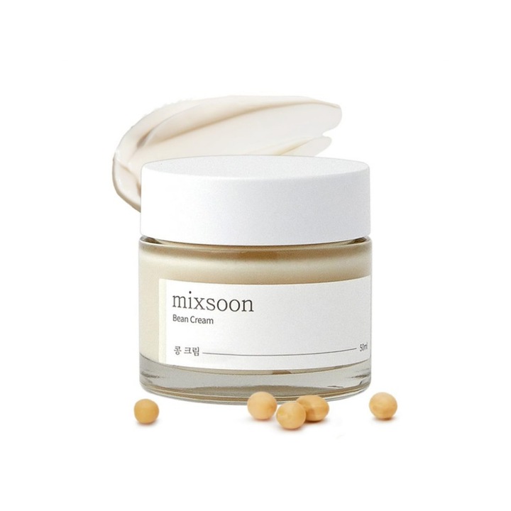 Хидратиращ и подхранващ крем с ферментирала соя, Mixsoon, изравнява тена, 50 мл