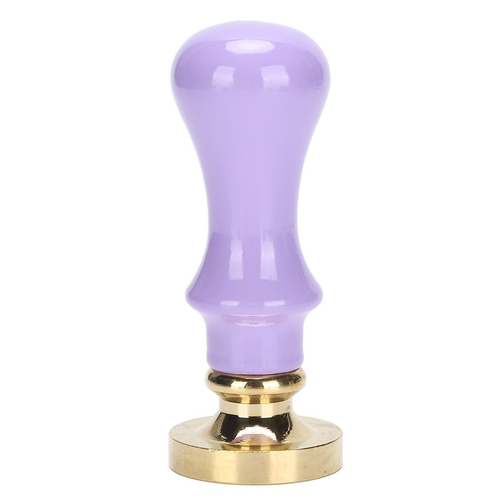 Stampila de ceara cu cap din alama si maner din cuart trandafir, personalizabila, suprafata antiaderenta, set cadou