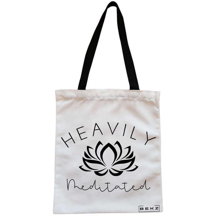 Vászon hordtáska, Női, Yoga Havily Meditated, 38x34,5 cm, fehér, BEKZ