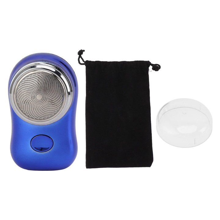 Mini hordozható elektromos szakállvágó, kék, 400mAh