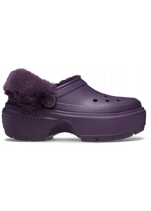 Crocs, Női Croslite bélelt klumpa, Stomp Lined Platform, Lila, 42-43 EU