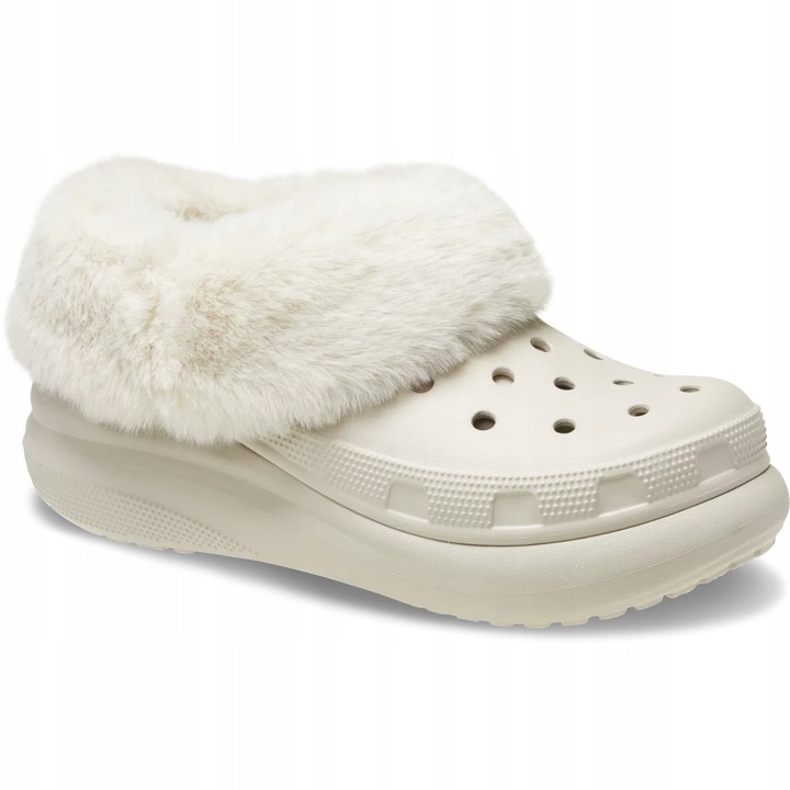 Saboti Izolati Femei, Crocs, Furever Crush 208446 Clog, Alb, Bej, 41-42