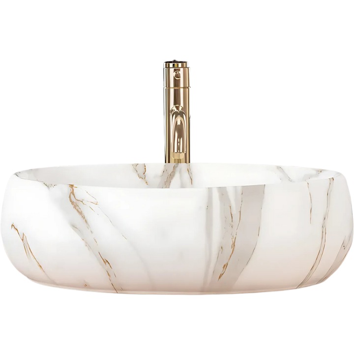 Chiuveta baie JOZY®, lavoar Mat, montaj pe blat, forma ergonomica si stil minimalist, fabricat din ceramica de inalta calitate, dimensiuni 48.5 x 34 cm, aspect sofisticat, cod 044