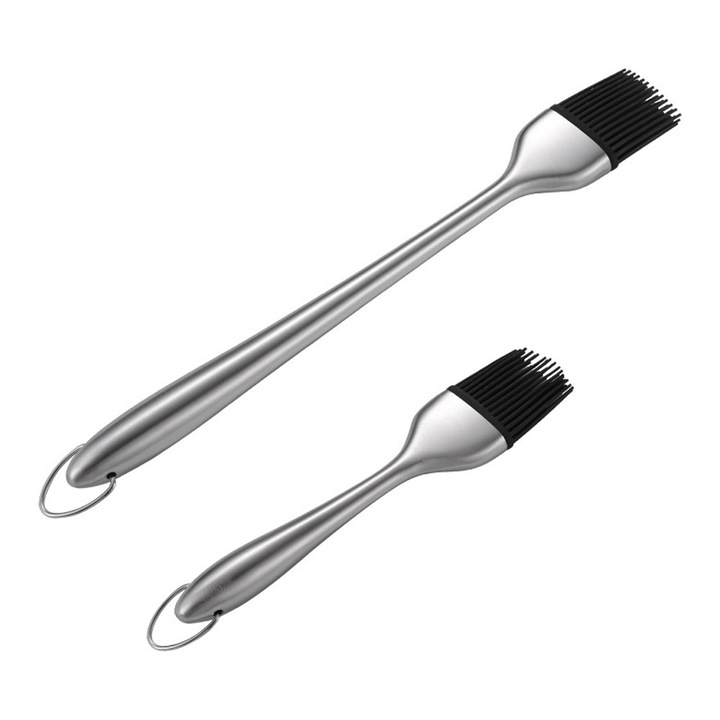 Pensula de patiserie din silicon, Enforose, set 2 bucati, bristles nonporous, rezistenta, sigura pentru alimente