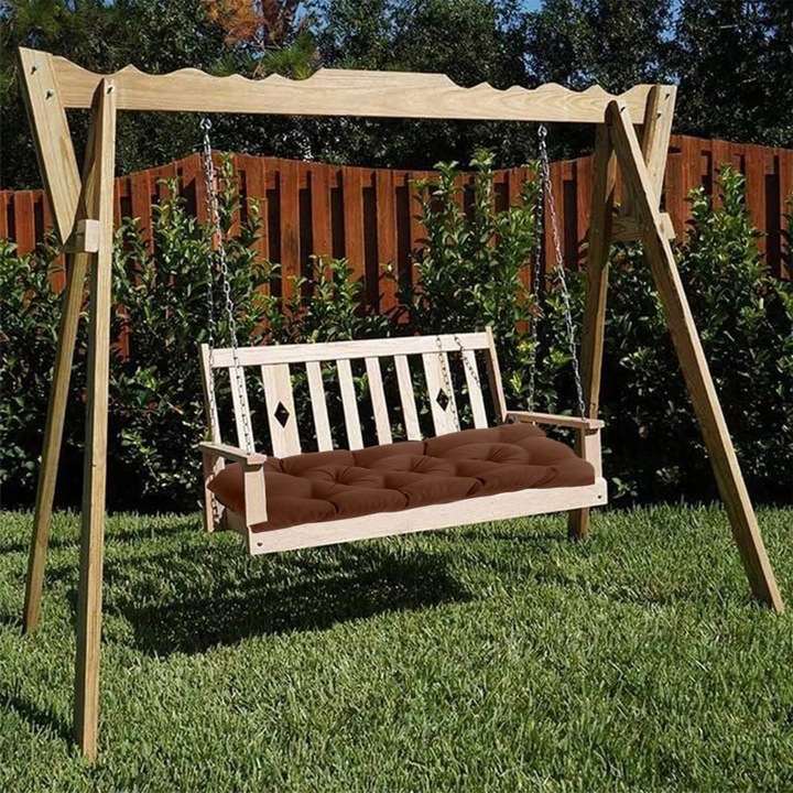 Perna scaun exterior interior YANYXR, 50x100cm, maro, poliester