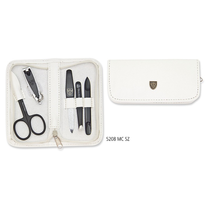 Trusa manichiura Kellermann 5208 MC SZ, 5 piese, inox, etui piele ecologica, 12x6cm
