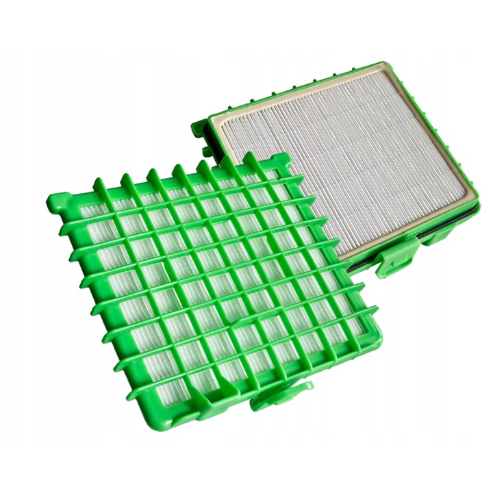 Filtru HEPA H13 pentru aspiratoare Rowenta Silence Force ZR002901, 99,95% eficienta, 13,7x15,2cm, set
