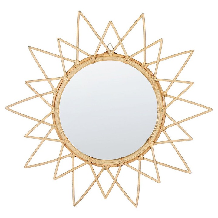 Oglinda de perete Aroek 61 cm 61 cm Ratan Natural