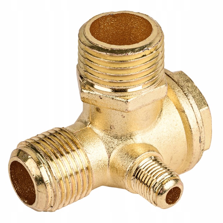 Supapa de retur pentru compresor GERMAN, 3 iesiri, 1/2" x 3/8" x 1/4"