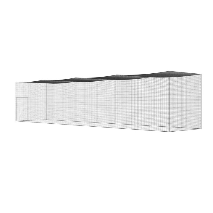 Baseball ütőketrec, 55 láb, időjárásálló, beltéri, kültéri, fekete