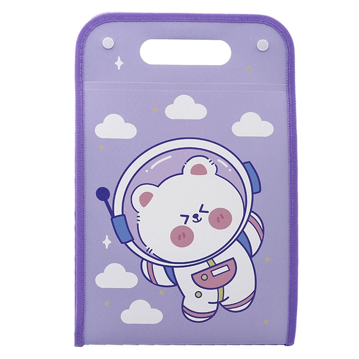 1 чанта за съхранение на студентска хартия с голям капацитет, многослойна органна папка