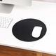 Mousepad rotund texturat cu margine cusuta, Zeaicos, negru elegant, 25x25cm
