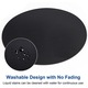 Mousepad rotund texturat cu margine cusuta, Zeaicos, negru elegant, 25x25cm