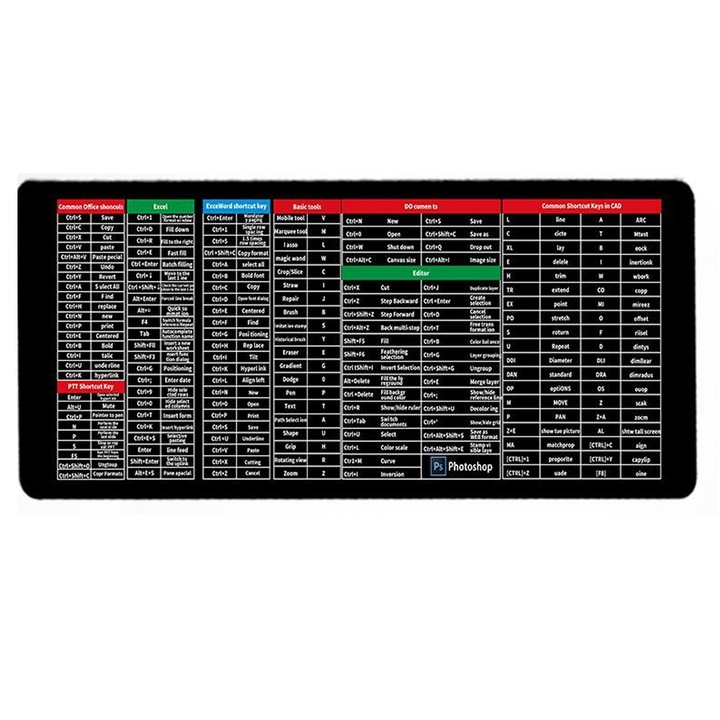 Mousepad personalizat Zeaicos, 40x90cm, negru, material din cauciuc natural